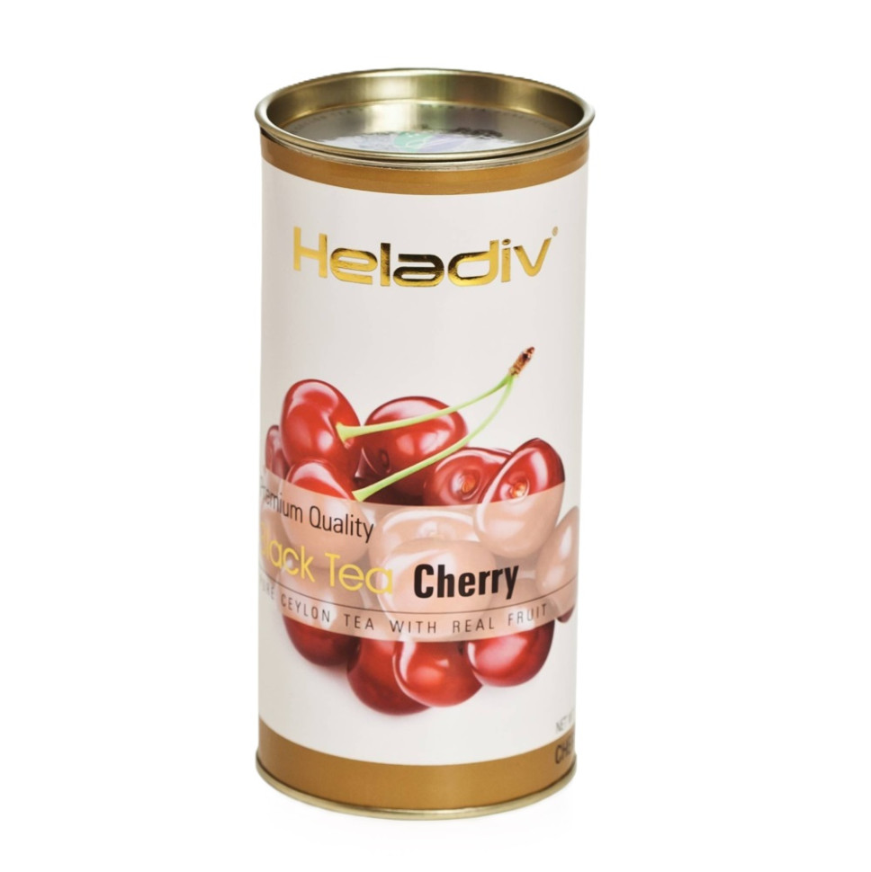 Чай Heladiv Cherry (Вишня), черный листовой, в тубе, 100г
