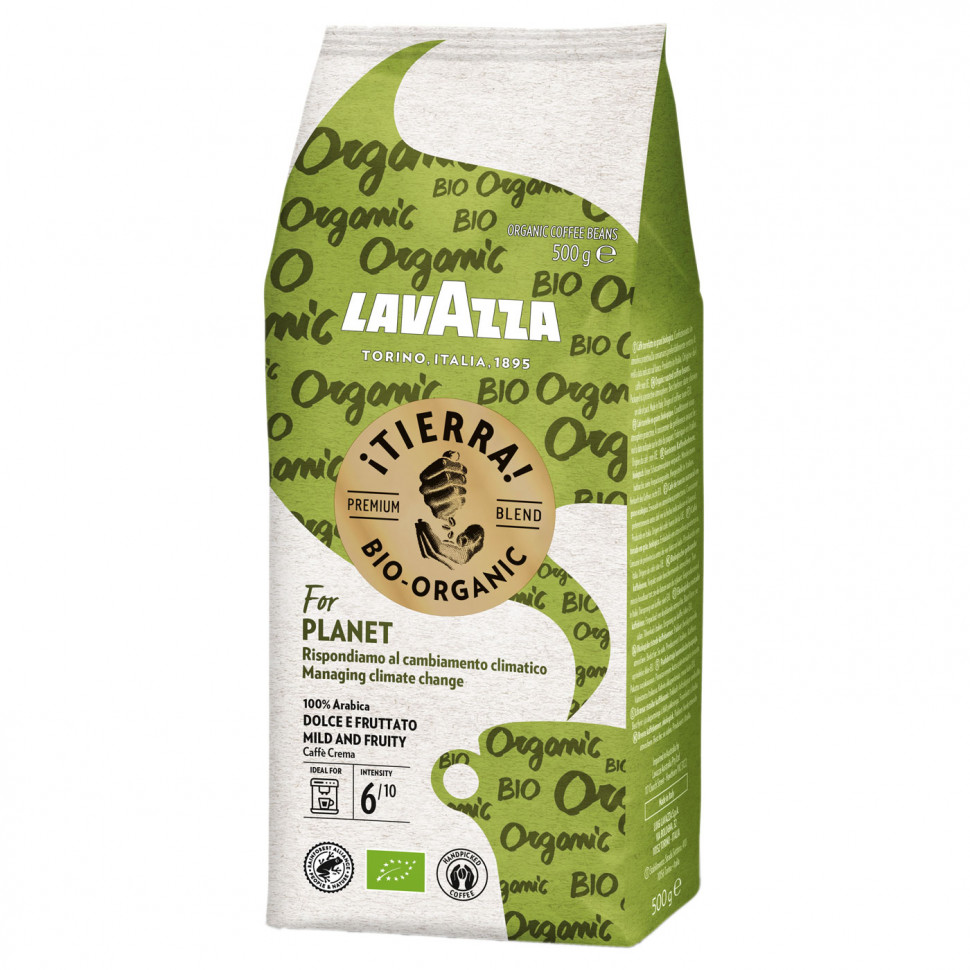 Кофе в зернах Lavazza Tierra Bio Organic (Тиерра Био Органик) в зернах, 500г