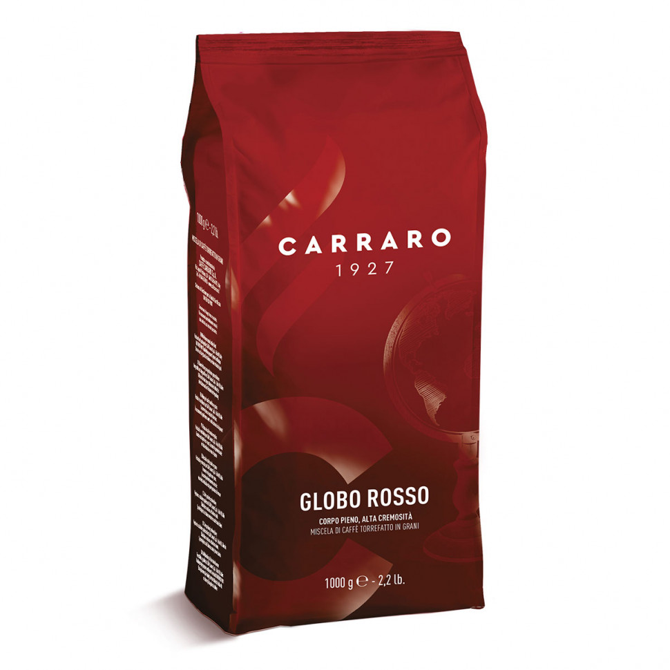Кофе в зернах Carraro Globo Rosso (Глобо Россо), зерна 1кг
