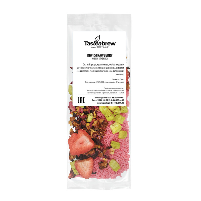 Чай Tasteabrew Kiwi Strawberry (Киви и клубника), на чайник 650 мл, 34г