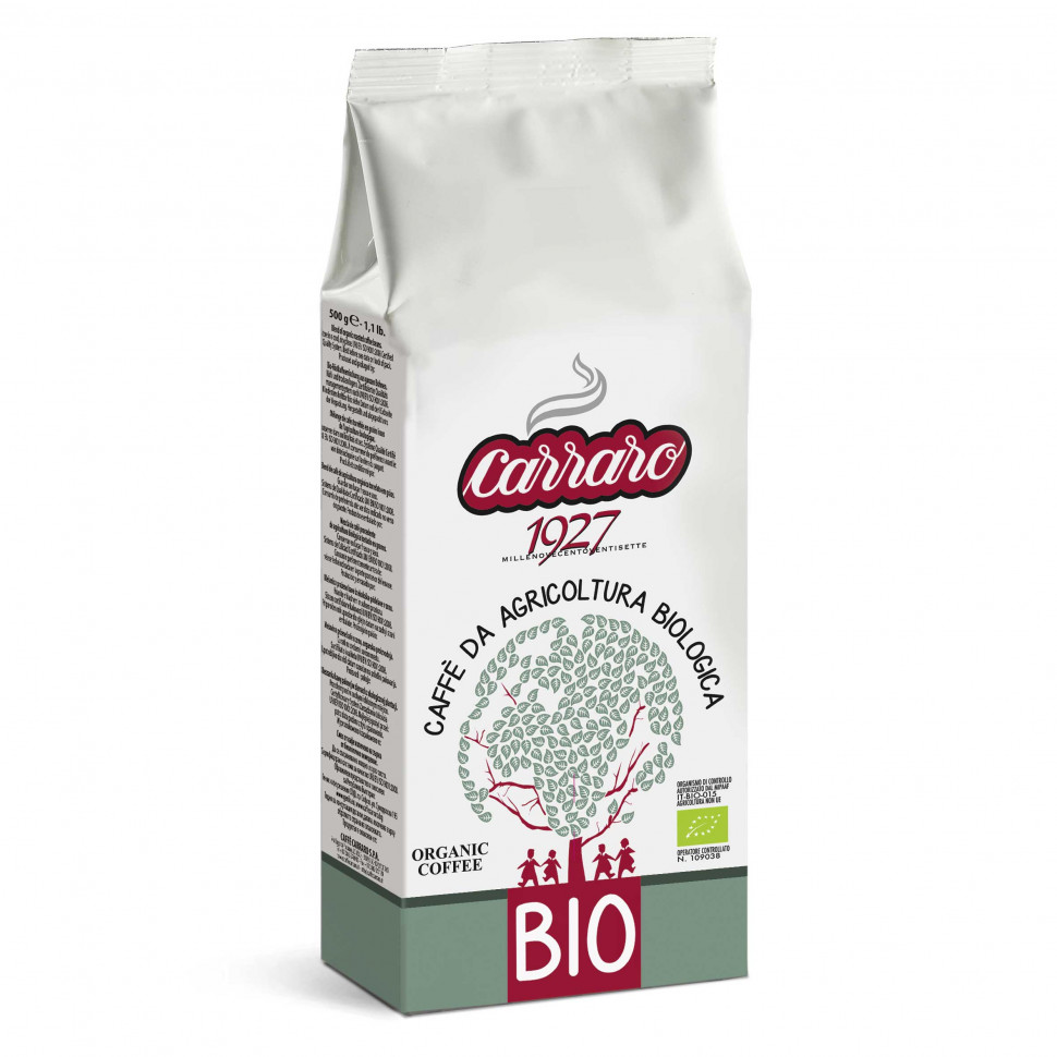 Кофе в зернах Carraro Bio, в зернах, 500г