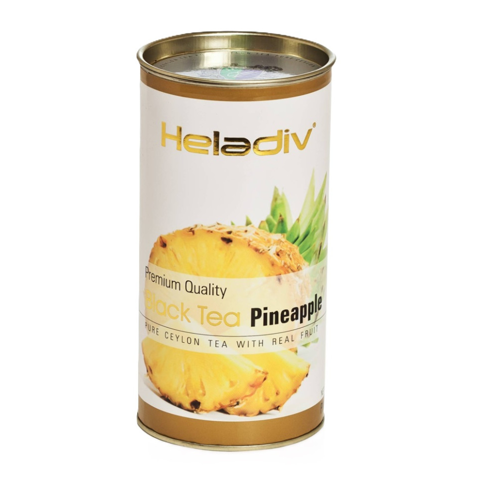 Чай Heladiv Pineapple (Ананас), черный листовой, в тубе, 100г