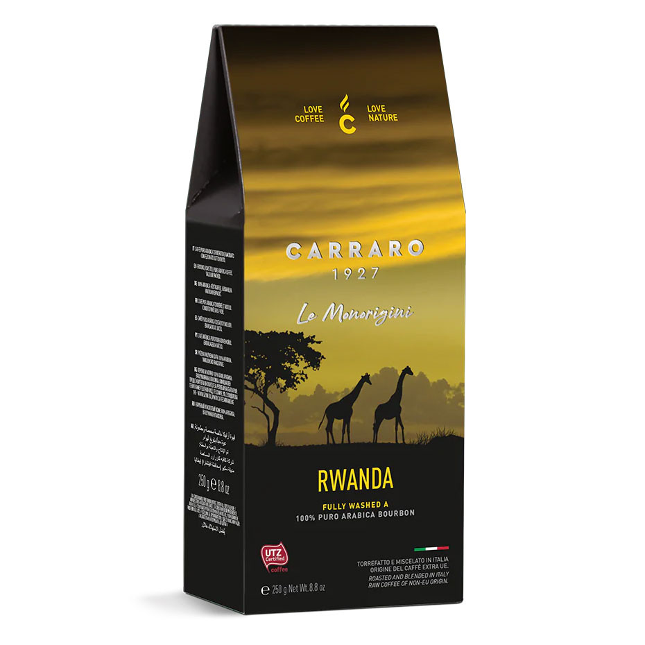 Кофе молотый Carraro Rwanda (Руанда), молотый, в/у, 250г