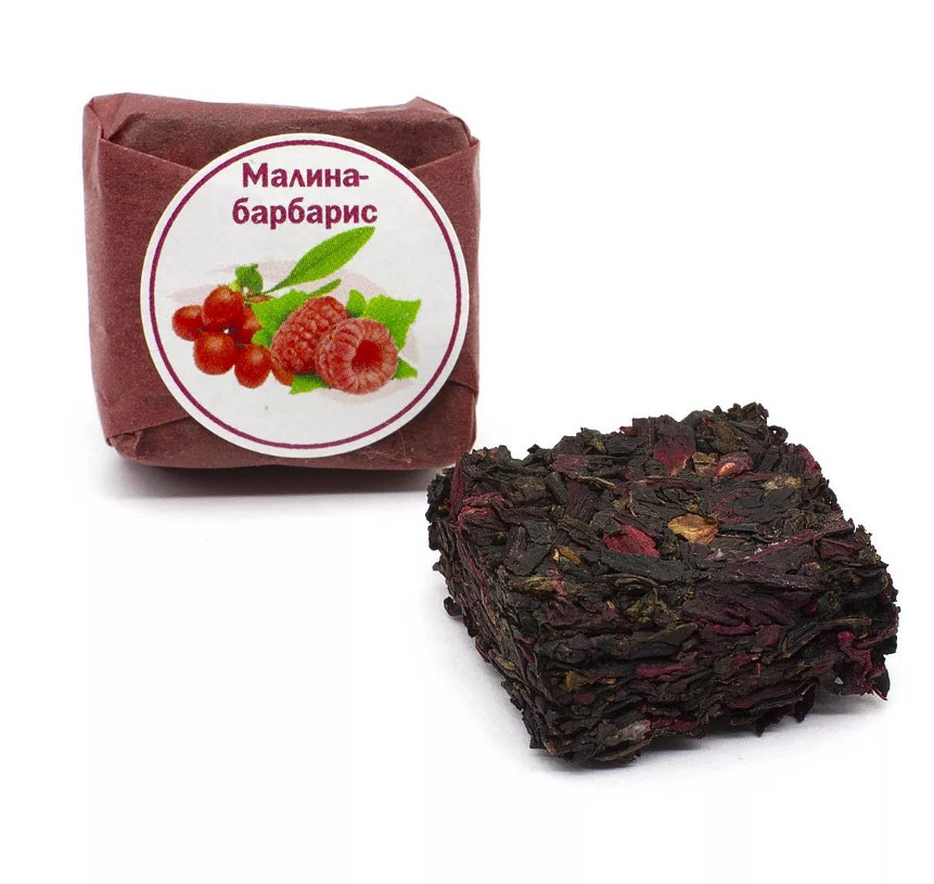 Чай Чай Weiserhouse прессованный, Малина-Барбарис, фруктовый, листовой, кубики 5-7г, 1шт