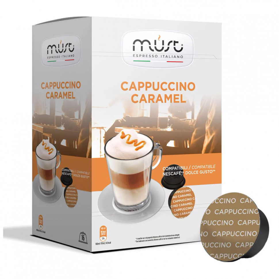 Кофе в капсулах MUST Cappucino Caramel, стандарта Dolce Gusto, 16шт