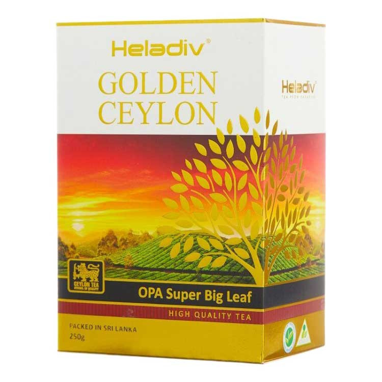 Чай Heladiv Golden Ceylon OPA Super Big Leaf, черный листовой, 250г
