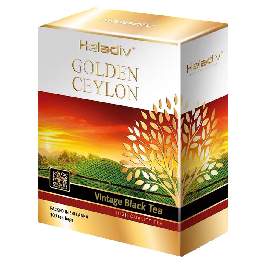 Чай Heladiv Golden Ceylon Vintage Black Tea (Винтажный Черный Чай), в пакетиках, 100шт