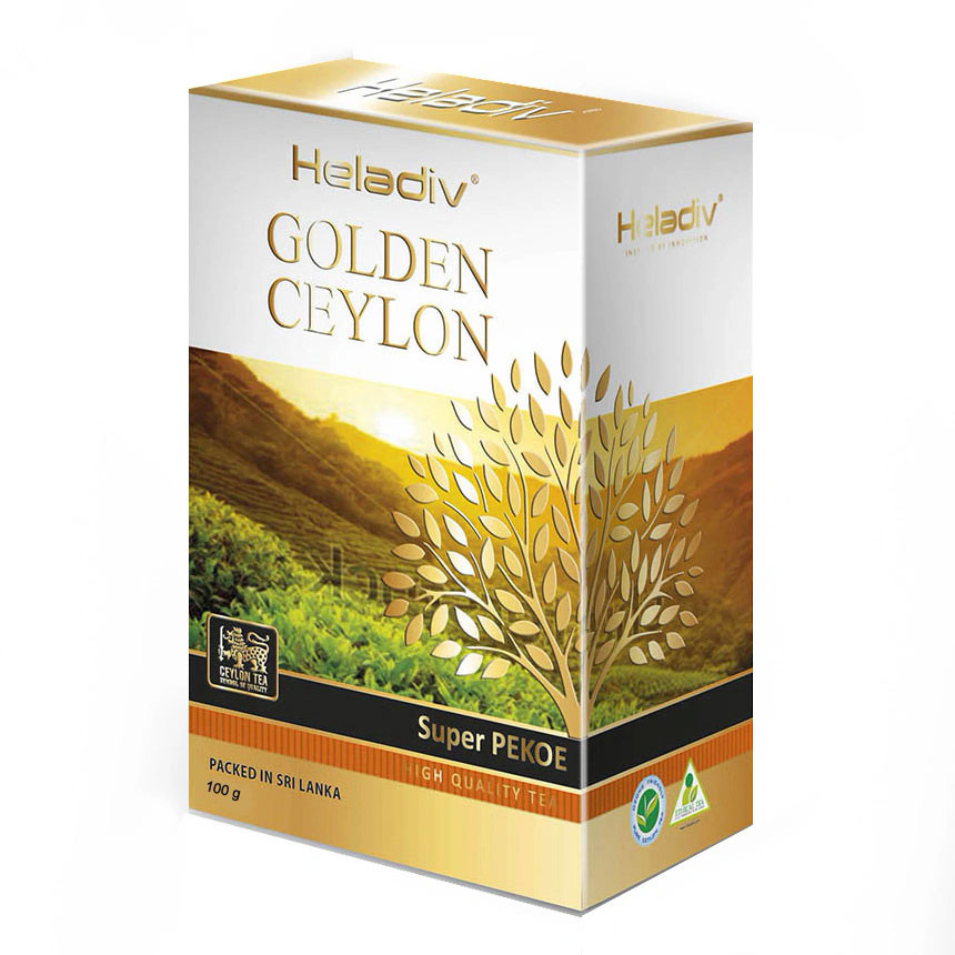 Чай Heladiv Golden Ceylon Super Pekoe (Золотой Цейлон Супер Пеко) черный листовой, 100г