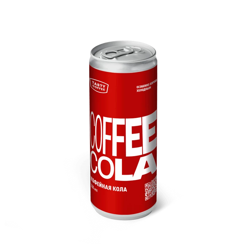 Кофе Кофе в банках Tasty Coffee Кофейная Кола "Coffee Cola", готовый, в ж/б