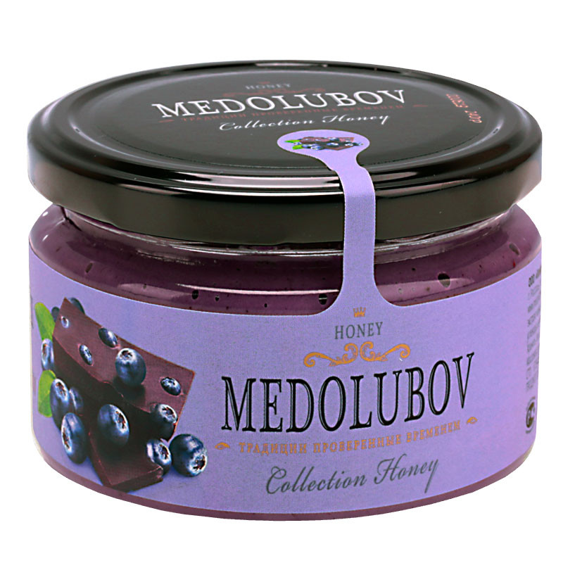 Крем-мёд Медолюбов Черника с Шоколадом, 250мл