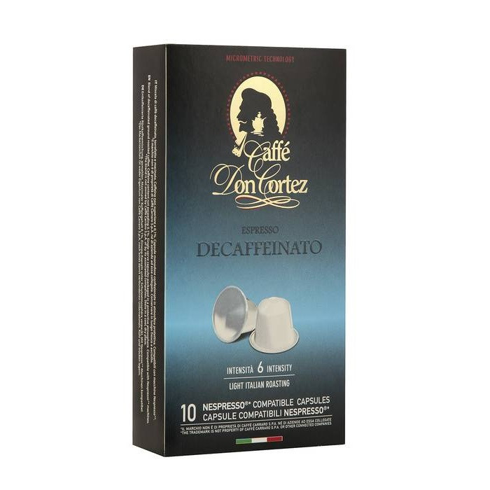 Кофе в капсулах Don Cortez Decaffeinato, стандарта Nespresso, 10шт