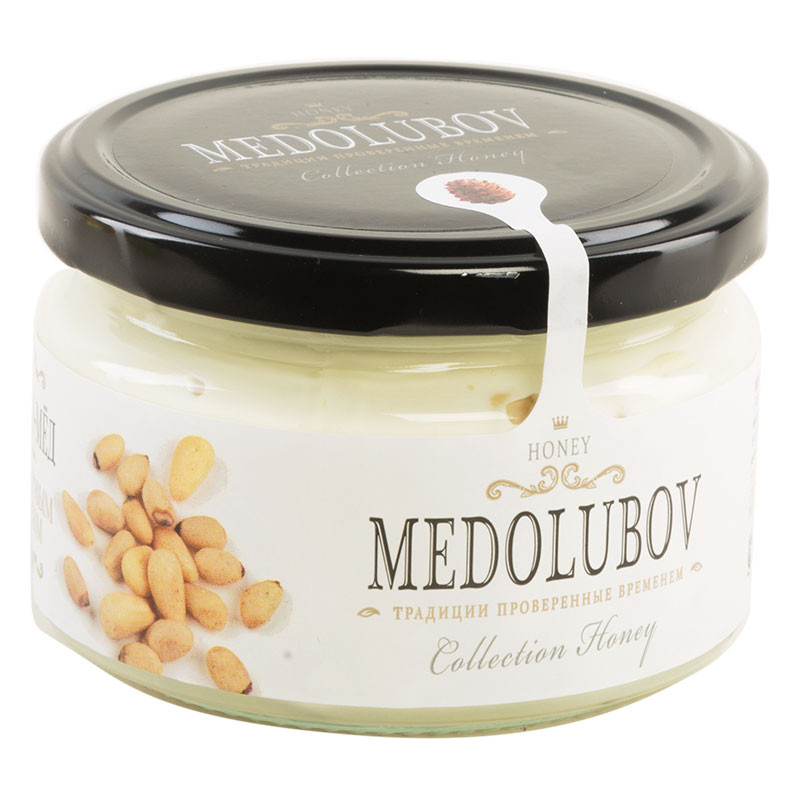 Крем-мёд Медолюбов с Орехом кедровым, 250 мл