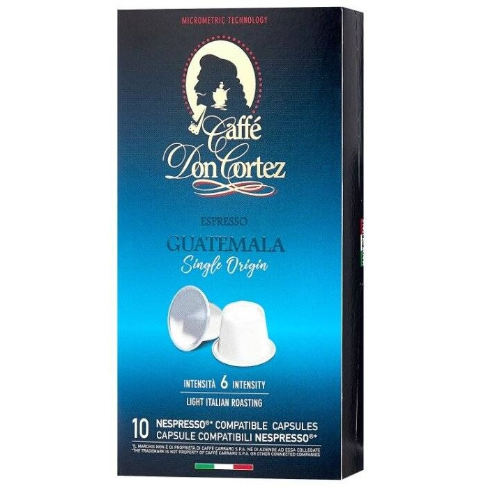 Кофе в капсулах Don Cortez Guatemala, стандарта Nespresso, 10шт
