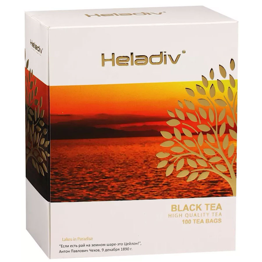 Чай Heladiv Black Tea (черный чай), в пакетиках, 100шт