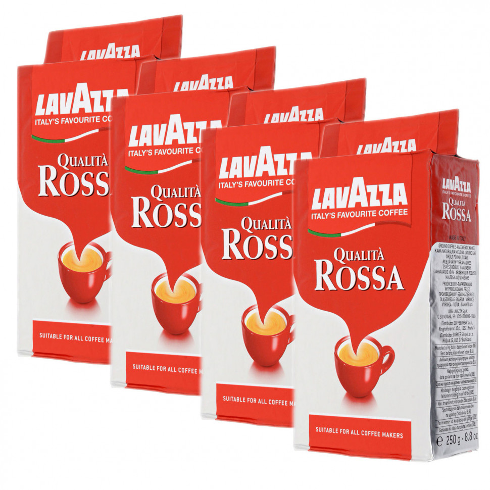 Кофе молотый Lavazza Qualita Rossa (Куалита Росса) молотый, в/у, 4x250г