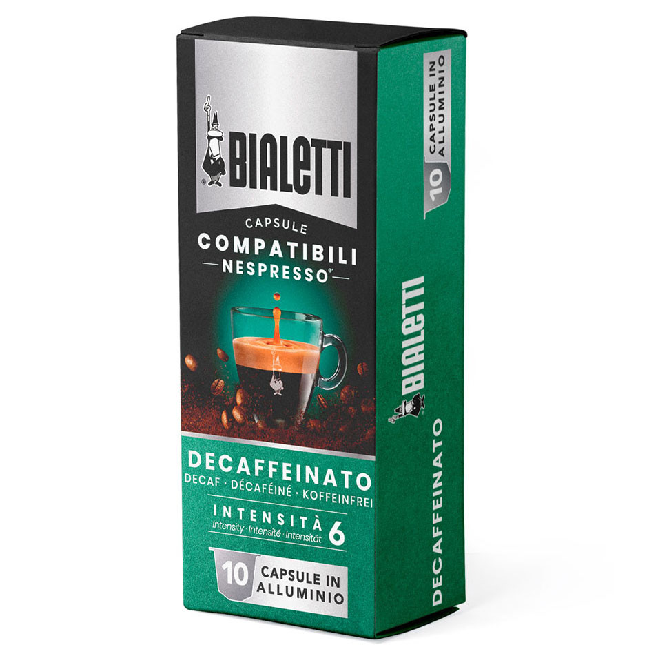 Кофе в капсулах Bialetti Decaffeinato, стандарта Nespresso, 10шт