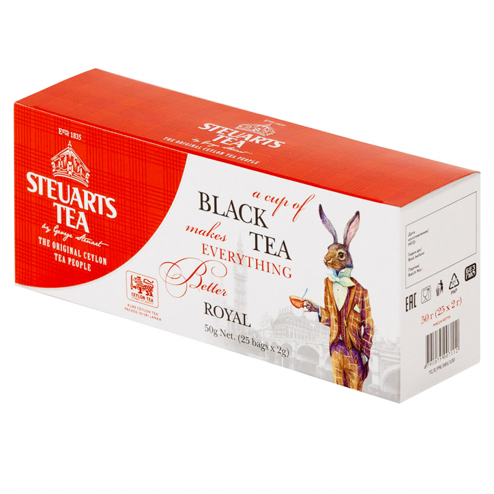 Чай Чай Steuarts ROYAL, черный в пакетиках, 25шт