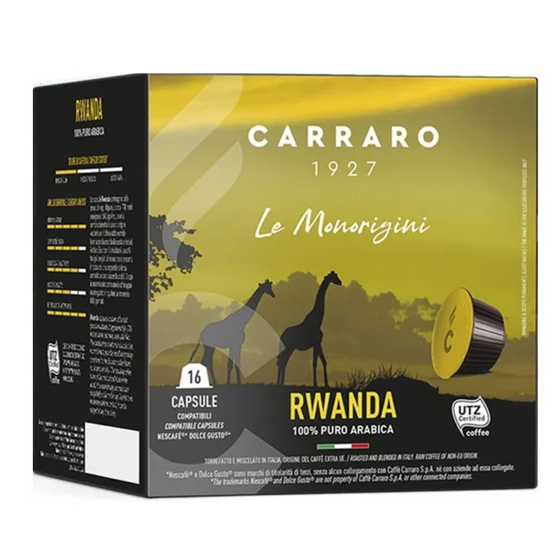 Кофе в капсулах Carraro Rwanda (Руанда), стандарта Dolce Gusto, 16 шт