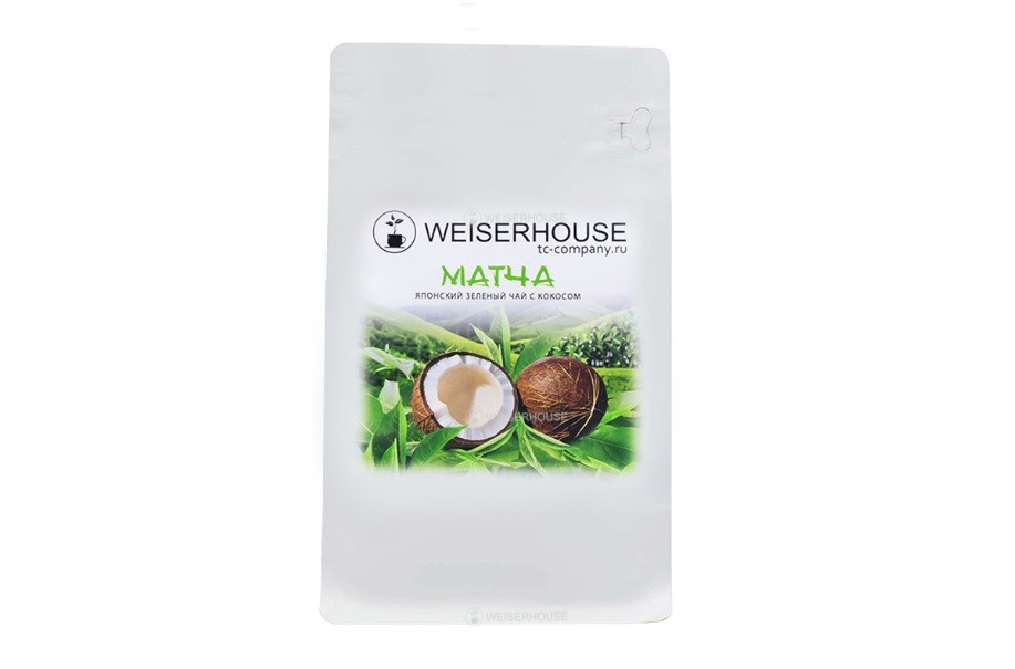 Чай Weiserhouse Матча с кокосом, зеленый, 200г