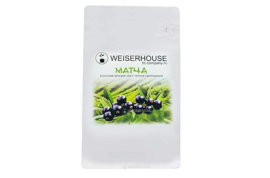 Чай Weiserhouse Матча с черной смородиной, зеленый, 200г