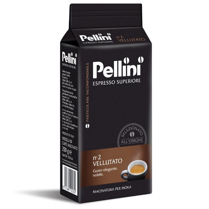 Кофе молотый Pellini №2 Moka Vellutato (Мока Веллутато) молотый, в/у, 250г