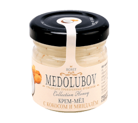Крем-мёд Медолюбов с Кокосом и Миндалем, 40 мл