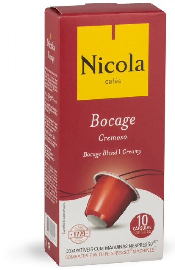 Кофе в капсулах Nicola BOCAGE Nespresso (Бокажи Неспрессо) 10шт
