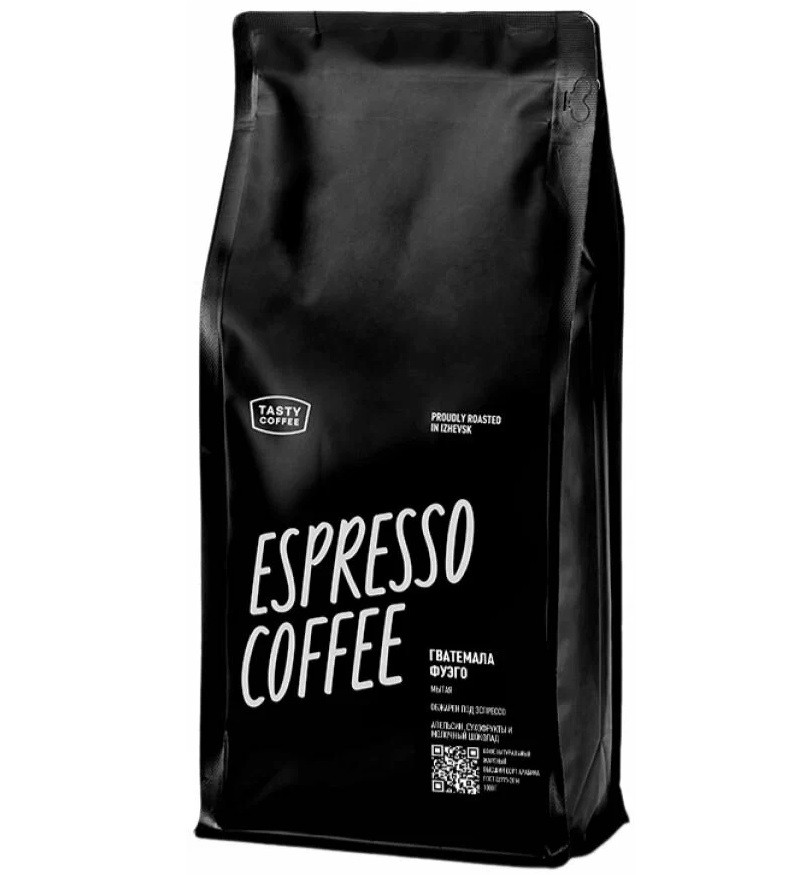 Кофе в зернах Tasty Coffee Гватемала Фуэго, моносорт эспрессо, в зернах, 1кг
