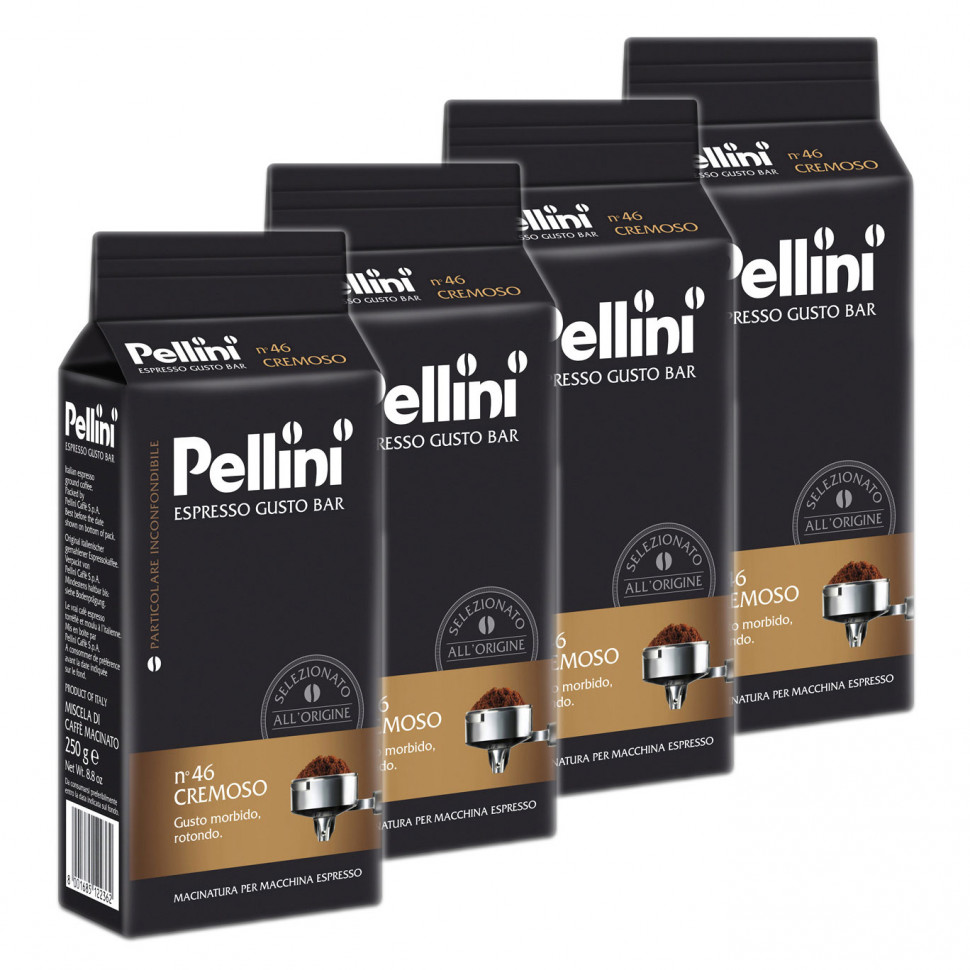 Кофе молотый Pellini №46 Espresso Cremoso (Эспрессо Кремосо), молотый, в/у, 4x250г