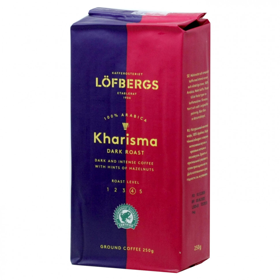 Кофе молотый Lofbergs Kharisma (Харизма), молотый, 250г