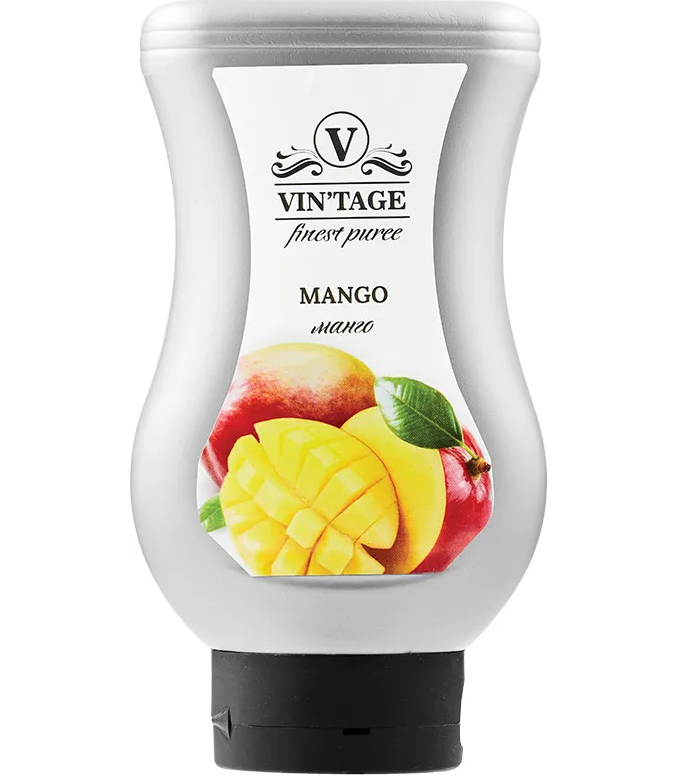 Сок-пюре Концентрат на фруктовой основе (пюре) VINT'AGE Mango (Манго), 500мл