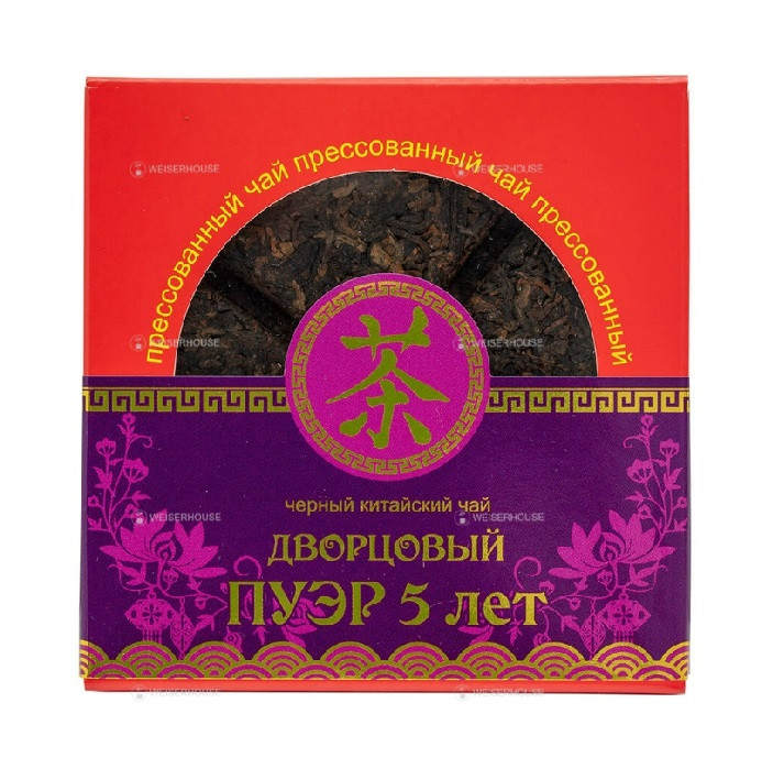 Чай Weiserhouse Дворцовый Пуэр (5 лет), черный листовой прессованный, 50г