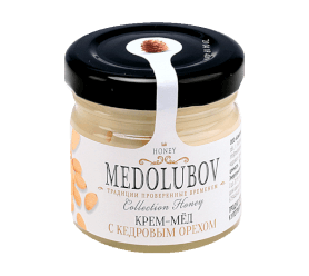 Крем-мёд Медолюбов с Орехом Кедровым, 40 мл