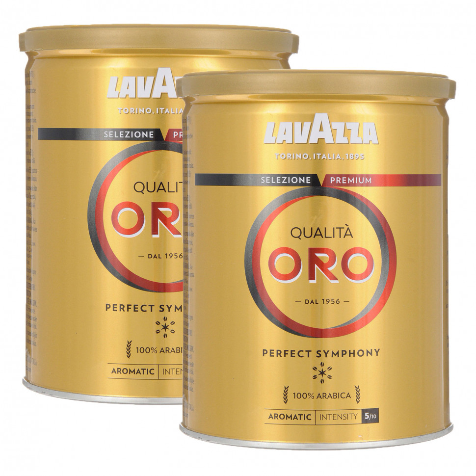 Кофе молотый Lavazza Qualita Oro (Куалита Оро) молотый, ж/б, 2x250г