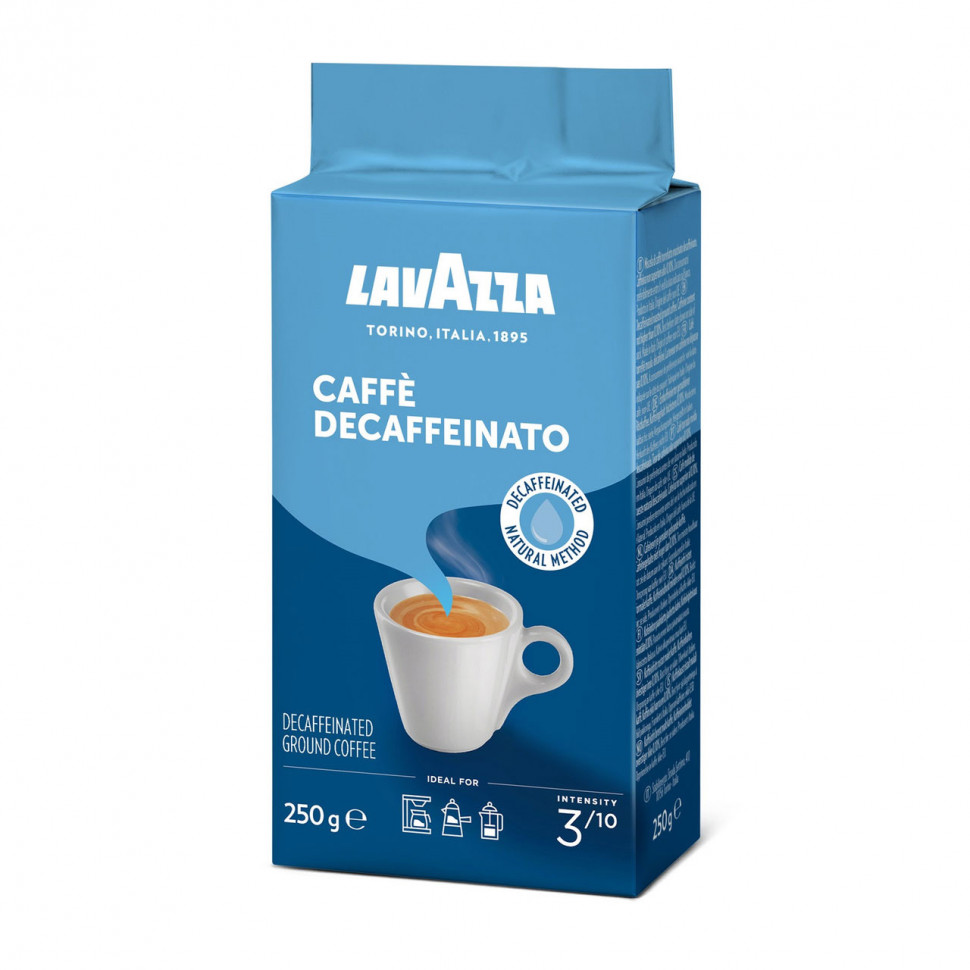 Кофе молотый Lavazza Caffe Decaffeinato (без кофеина) молотый, в/у, 250г