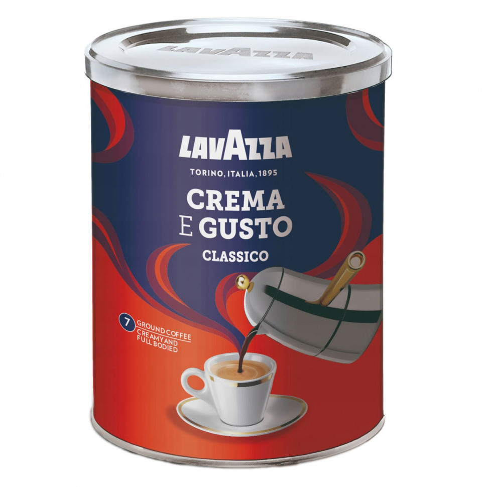Кофе молотый Lavazza Crema e Gusto (Крема е Густо) молотый, ж/б, 250г