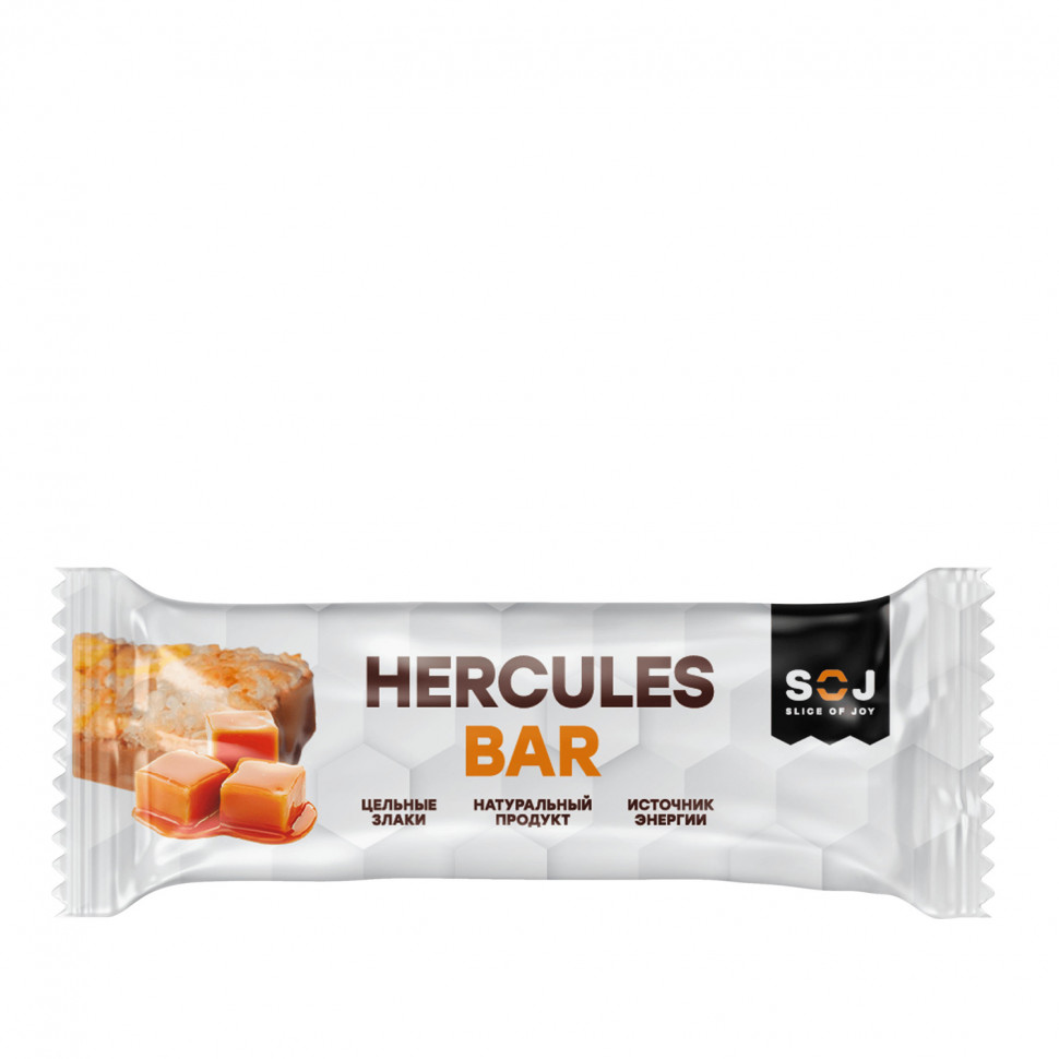 Злаковый батончик Геркулес "Hercules bar" с ирисо- сливочным вкусом, 40г.