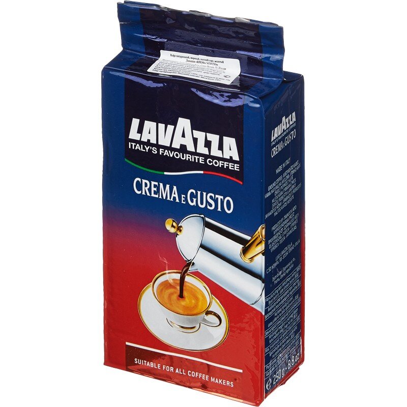 Кофе молотый Lavazza Crema e Gusto (Крема и Густо) молотый, в/у, 250г